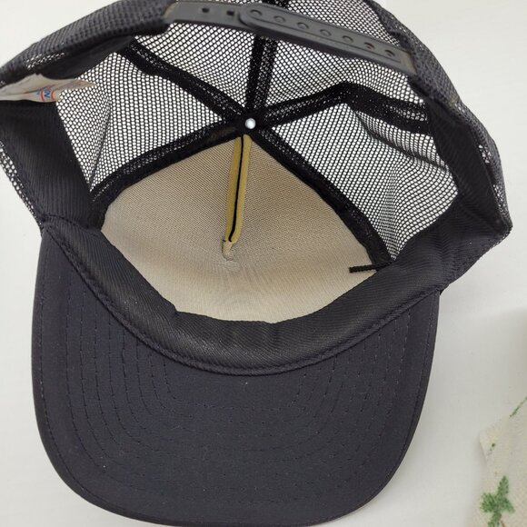 Vintage snapback hat Black "Quartzsite" with Flying Bald Eagle by Nissin Trucker - Picture 6 of 7